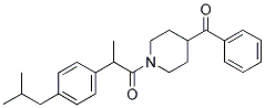 1-(4-BENZOYLPIPERIDINO)-2-(4-ISOBUTYLPHENYL)PROPAN-1-ONE Struktur