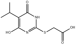 (4-HYDROXY-5-ISOPROPYL-6-OXO-1,6-DIHYDRO-PYRIMIDIN-2-YLSULFANYL)-ACETIC ACID Struktur