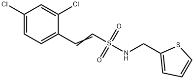 (E)-2-(2,4-DICHLOROPHENYL)-N-(2-THIENYLMETHYL)-1-ETHENESULFONAMIDE Struktur