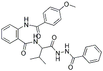 N-{1-[(2-BENZOYLHYDRAZINO)CARBONYL]-2-METHYLPROPYL}-2-[(4-METHOXYBENZOYL)AMINO]BENZAMIDE Struktur