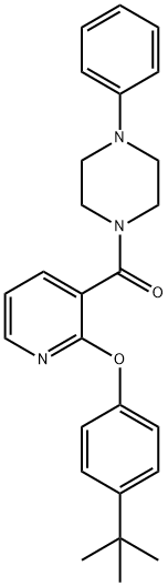 2-(4-(TERT-BUTYL)PHENOXY)(3-PYRIDYL) 4-PHENYLPIPERAZINYL KETONE Struktur