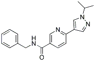 N-BENZYL-6-[1-(ISOPROPYL)-(1H)-PYRAZOL-4-YL]PYRIDINE-3-CARBOXAMIDE Struktur