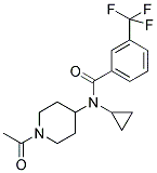 N-(1-ACETYLPIPERIDIN-4-YL)-N-CYCLOPROPYL-3-(TRIFLUOROMETHYL)BENZAMIDE Struktur