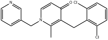 3-(2,6-DICHLOROBENZYL)-2-METHYL-1-(3-PYRIDINYLMETHYL)-4(1H)-PYRIDINONE Struktur