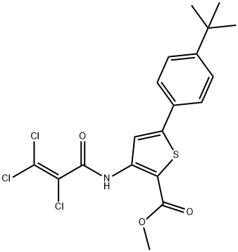 METHYL 5-[4-(TERT-BUTYL)PHENYL]-3-[(2,3,3-TRICHLOROALLANOYL)AMINO]THIOPHENE-2-CARBOXYLATE Struktur