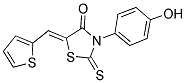 (5Z)-3-(4-HYDROXYPHENYL)-5-(THIEN-2-YLMETHYLENE)-2-THIOXO-1,3-THIAZOLIDIN-4-ONE Struktur