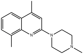 4,8-DIMETHYL-2-(4-METHYLPIPERAZINO)QUINOLINE Struktur