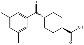 TRANS-4-(3,5-DIMETHYLBENZOYL)CYCLOHEXANE-1-CARBOXYLIC ACID Struktur