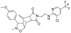 10-(2-([3-CHLORO-5-(TRIFLUOROMETHYL)-2-PYRIDINYL]AMINO)ETHYL)-5-(4-METHOXYPHENYL)-4-METHYL-3-OXA-4,10-DIAZATETRACYCLO[5.5.1.0(2,6).0(8,12)]TRIDECANE-9,11-DIONE Struktur