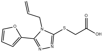 (4-ALLYL-5-FURAN-2-YL-4H-[1,2,4]TRIAZOL-3-YLSULFANYL)-ACETIC ACID Struktur