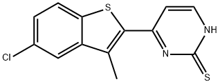 4-(5-CHLORO-3-METHYL-1-BENZOTHIOPHEN-2-YL)PYRIMIDINE-2-THIOL Struktur