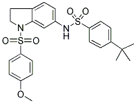 4-TERT-BUTYL-N-[2,3-DIHYDRO-1-[(4-METHOXYPHENYL)SULPHONYL]-(1H)-INDOL-6-YL]BENZENESULPHONAMIDE Struktur