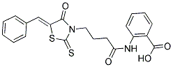 2-((4-[(5Z)-5-BENZYLIDENE-4-OXO-2-THIOXO-1,3-THIAZOLIDIN-3-YL]BUTANOYL)AMINO)BENZOIC ACID Struktur