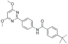 4-TERT-BUTYL-N-[4-(4,6-DIMETHOXYPYRIMIDIN-2-YL)PHENYL]BENZAMIDE Struktur