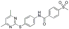 N-[4-[(4,6-DIMETHYLPYRIMIDIN-2-YL)THIO]PHENYL]-4-(METHYLSULPHONYL)BENZAMIDE Struktur