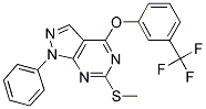 6-(METHYLSULFANYL)-1-PHENYL-1H-PYRAZOLO[3,4-D]PYRIMIDIN-4-YL 3-(TRIFLUOROMETHYL)PHENYL ETHER Struktur