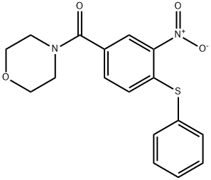 MORPHOLINO[3-NITRO-4-(PHENYLSULFANYL)PHENYL]METHANONE Struktur