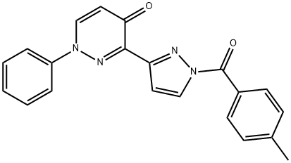 3-[1-(4-METHYLBENZOYL)-1H-PYRAZOL-3-YL]-1-PHENYL-4(1H)-PYRIDAZINONE Struktur