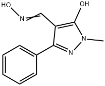 5-HYDROXY-1-METHYL-3-PHENYL-1H-PYRAZOLE-4-CARBALDEHYDE OXIME Struktur