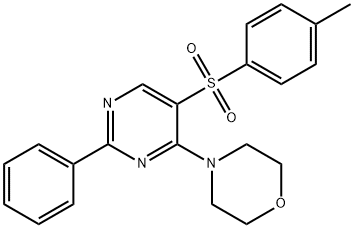 4-(5-[(4-METHYLPHENYL)SULFONYL]-2-PHENYL-4-PYRIMIDINYL)MORPHOLINE Struktur