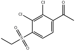 1-[2,3-DICHLORO-4-(ETHYLSULFONYL)PHENYL]-1-ETHANONE Struktur