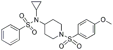 N-CYCLOPROPYL-N-[(4-METHOXYPHENYL)SULPHONYLPIPERIDIN-4-YL]BENZENESULPHONAMIDE Struktur