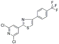 2,6-DICHLORO-4-(4-[4-(TRIFLUOROMETHYL)PHENYL]-1,3-THIAZOL-2-YL)PYRIDINE Struktur