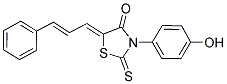 (5Z)-3-(4-HYDROXYPHENYL)-5-[(2E)-3-PHENYLPROP-2-ENYLIDENE]-2-THIOXO-1,3-THIAZOLIDIN-4-ONE Struktur