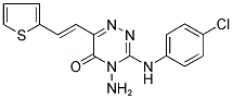 4-AMINO-3-(4-CHLOROANILINO)-6-[2-(2-THIENYL)VINYL]-1,2,4-TRIAZIN-5(4H)-ONE Struktur