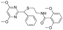 N-[2-[A-(4,6-DIMETHOXYPYRIMIDIN-2-YL)BENZYLTHIO]ETHYL]-2,6-DIMETHOXYBENZAMIDE Struktur