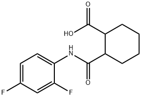 2-(N-(2,4-DIFLUOROPHENYL)CARBAMOYL)CYCLOHEXANECARBOXYLIC ACID Struktur