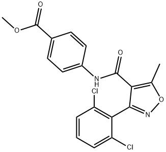 METHYL 4-({[3-(2,6-DICHLOROPHENYL)-5-METHYLISOXAZOL-4-YL]CARBONYL}AMINO)BENZOATE Struktur