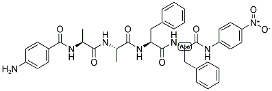 H-2-ABZ-ALA-ALA-PHE-PHE-PNA Struktur