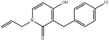 1-ALLYL-3-(4-CHLOROBENZYL)-4-HYDROXY-2(1H)-PYRIDINONE Struktur