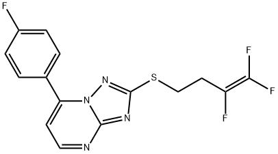 7-(4-FLUOROPHENYL)-2-[(3,4,4-TRIFLUORO-3-BUTENYL)SULFANYL][1,2,4]TRIAZOLO[1,5-A]PYRIMIDINE Struktur