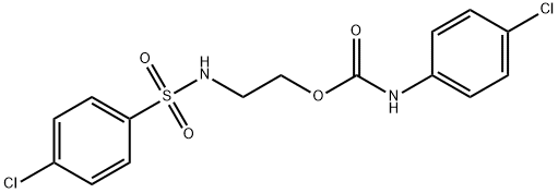 2-([(4-CHLOROPHENYL)SULFONYL]AMINO)ETHYL N-(4-CHLOROPHENYL)CARBAMATE Struktur