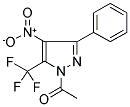 1-ACETYL-4-NITRO-3-PHENYL-5-(TRIFLUOROMETHYL)PYRAZOLE Struktur