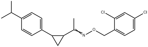 1-[2-(4-ISOPROPYLPHENYL)CYCLOPROPYL]-1-ETHANONE O-(2,4-DICHLOROBENZYL)OXIME Struktur