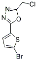 2-(5-BROMOTHIEN-2-YL)-5-(CHLOROMETHYL)-1,3,4-OXADIAZOLE Struktur