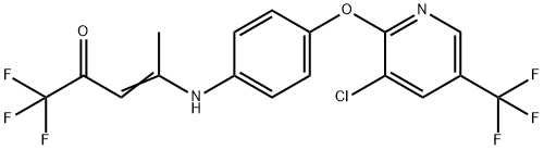 4-(4-([3-CHLORO-5-(TRIFLUOROMETHYL)-2-PYRIDINYL]OXY)ANILINO)-1,1,1-TRIFLUORO-3-PENTEN-2-ONE Struktur