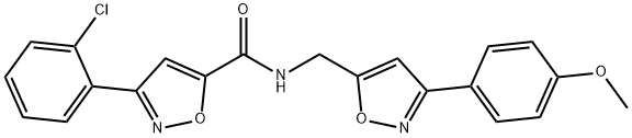 3-(2-CHLOROPHENYL)-N-([3-(4-METHOXYPHENYL)-5-ISOXAZOLYL]METHYL)-5-ISOXAZOLECARBOXAMIDE Struktur