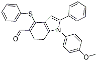 1-(4-METHOXYPHENYL)-2-PHENYL-4-(PHENYLSULFANYL)-6,7-DIHYDRO-1H-INDOLE-5-CARBALDEHYDE Struktur