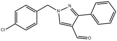 1-(4-CHLORO-BENZYL)-3-PHENYL-1H-PYRAZOLE-4-CARBALDEHYDE Struktur