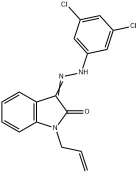 1-ALLYL-1H-INDOLE-2,3-DIONE 3-[N-(3,5-DICHLOROPHENYL)HYDRAZONE] Struktur