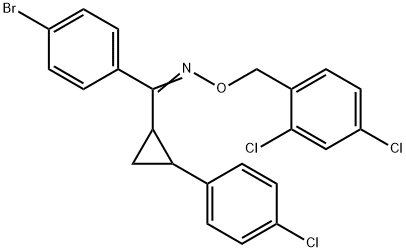 (4-BROMOPHENYL)[2-(4-CHLOROPHENYL)CYCLOPROPYL]METHANONE O-(2,4-DICHLOROBENZYL)OXIME Struktur