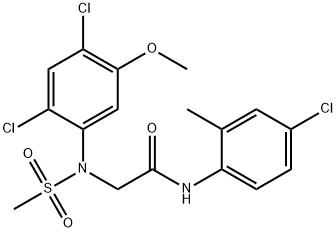 N-(4-CHLORO-2-METHYLPHENYL)-2-[2,4-DICHLORO-5-METHOXY(METHYLSULFONYL)ANILINO]ACETAMIDE Struktur