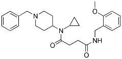 N-(1-BENZYLPIPERIDIN-4-YL)-N-CYCLOPROPYL-4-[(2-METHOXYBENZYL)AMINO]-4-OXOBUTANAMIDE Struktur