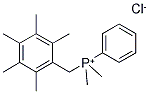 DIMETHYL(2,3,4,5,6-PENTAMETHYLBENZYL)PHENYLPHOSPHONIUM CHLORIDE Struktur