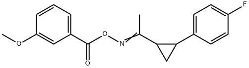 1-([((1-[2-(4-FLUOROPHENYL)CYCLOPROPYL]ETHYLIDENE)AMINO)OXY]CARBONYL)-3-METHOXYBENZENE Struktur