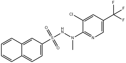 N'-[3-CHLORO-5-(TRIFLUOROMETHYL)-2-PYRIDINYL]-N'-METHYL-2-NAPHTHALENESULFONOHYDRAZIDE Struktur